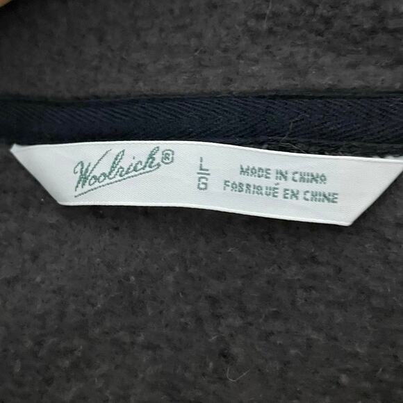 Woolrich Shawl Collar Warm Fleece Dress Size L Brown/Black - Picture 6 of 9